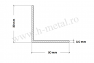 Cornier aluminiu 30x30x3.0 mm  1